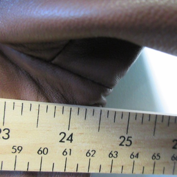 Cole Haan Brown Genuine Lambskin Leather Jacket Womens 2X Zip Biker Moto 1008 - Picture 3 of 16